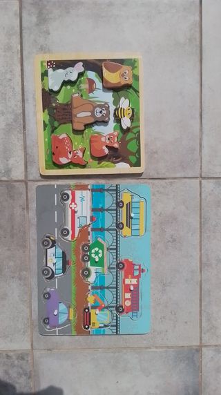 2 Puzzles infantiles de madera