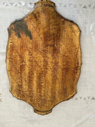 Vassoio legno vintage decorato