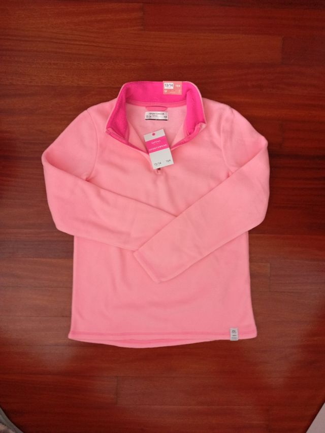 Forro polar rosa fluor Lefties niña 13-14 con etiq