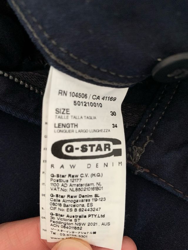 Vaqueros G-Star Raw Originals Denim