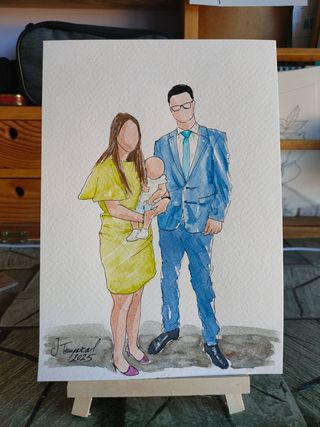 Bocetos de acuarela por encargo