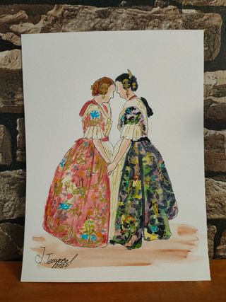 Bocetos de acuarela por encargo