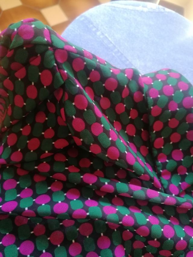 Camicia Pois Verde Rosa