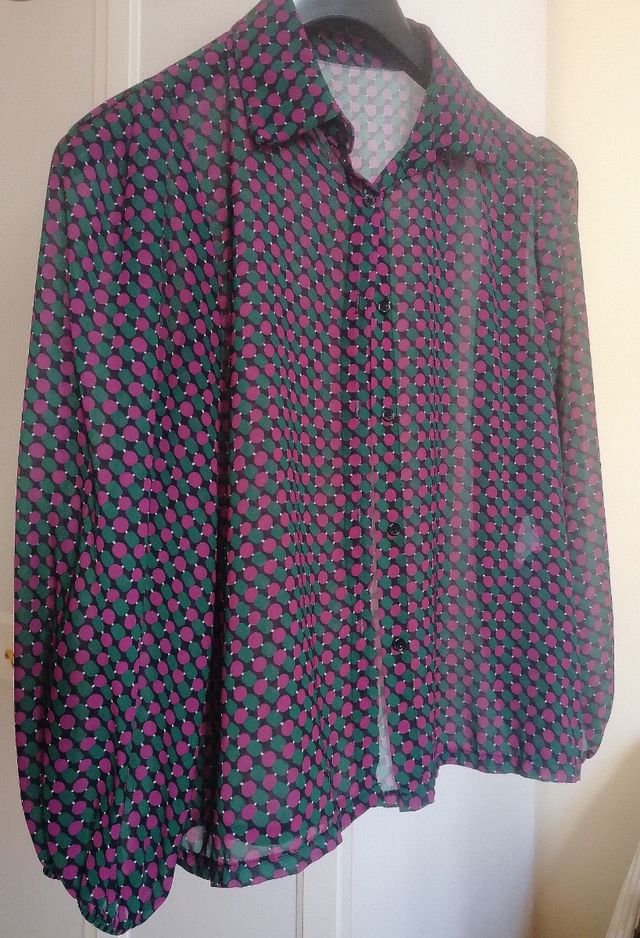 Camicia Pois Verde Rosa