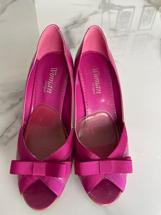 Zapatos fiesta fucsia de Marypaz. numero 37