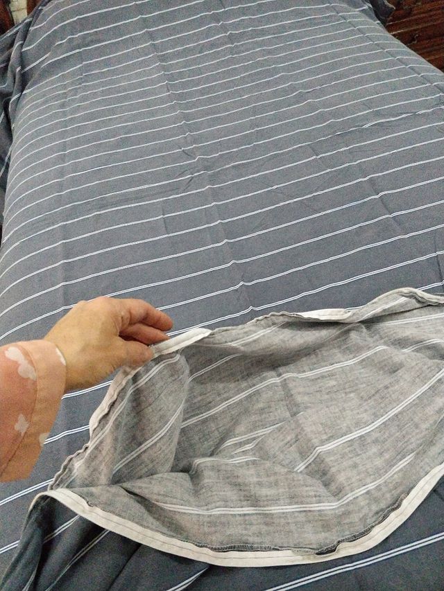 Funda Nórdica Rayas Gris Blanco