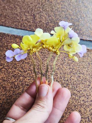 Tocado flores- comunión/boda