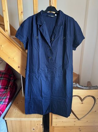 Abito chemisier blu vintage - curvy 4XL/IT52 Italy