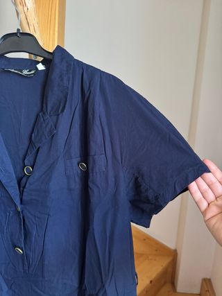 Abito chemisier blu vintage - curvy 4XL/IT52 Italy