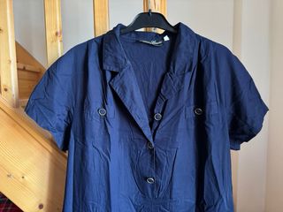 Abito chemisier blu vintage - curvy 4XL/IT52 Italy