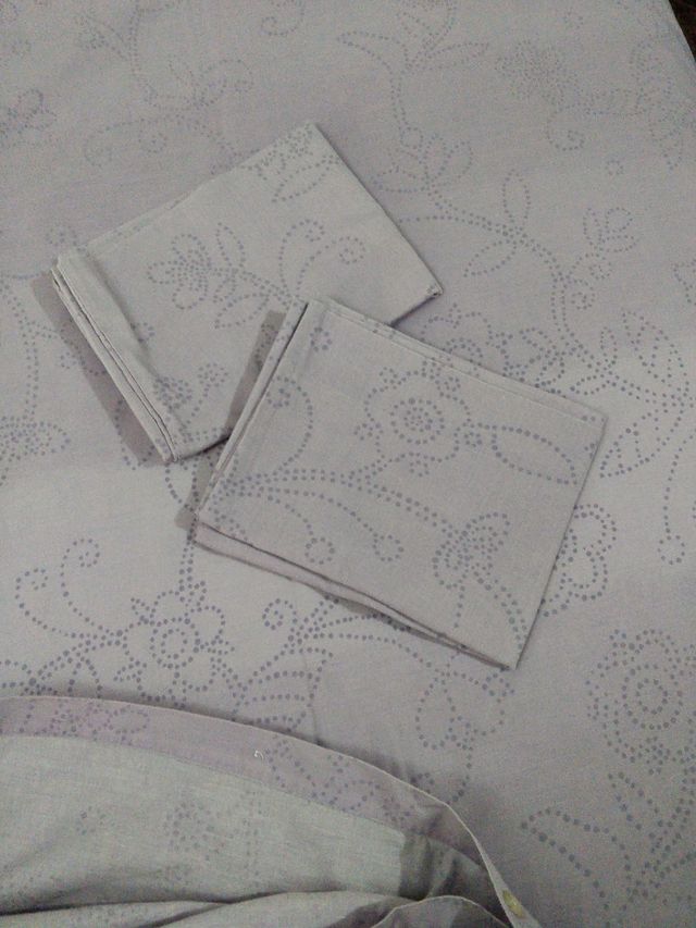 Funda nórdica matrimonio - Lila algodón