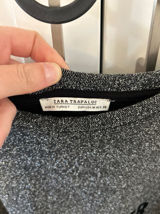 Vestido corto zara glitter purpurina