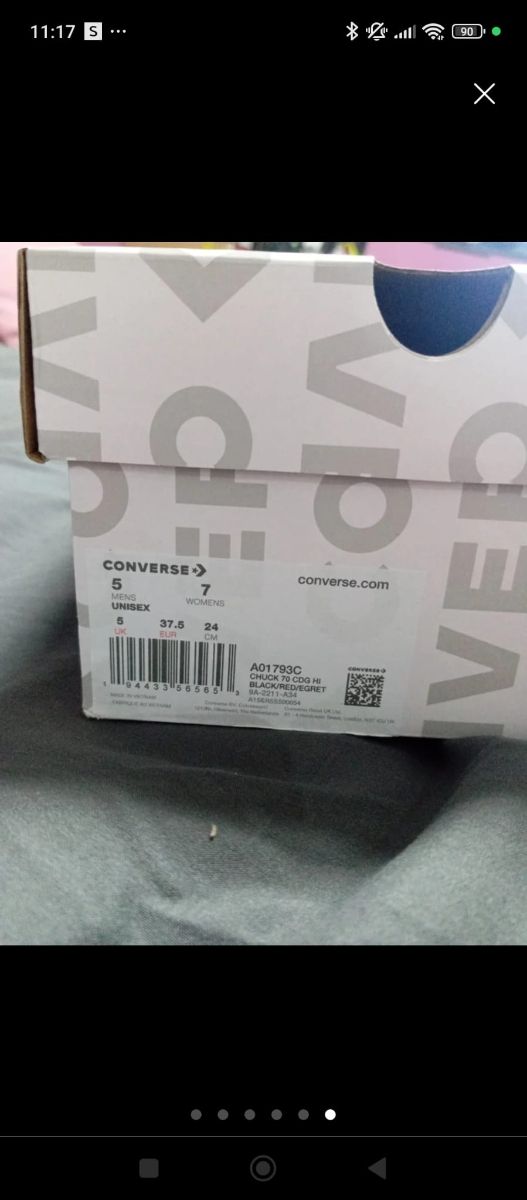 Converse x CDG Play negras rojas