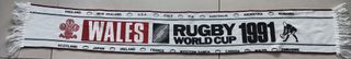 Sciarpa della sede Galles rugby world Cup 1991