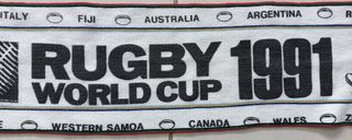 Sciarpa della sede Galles rugby world Cup 1991