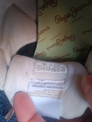 Zapatillas Pepe Jeans marrón, talla 37