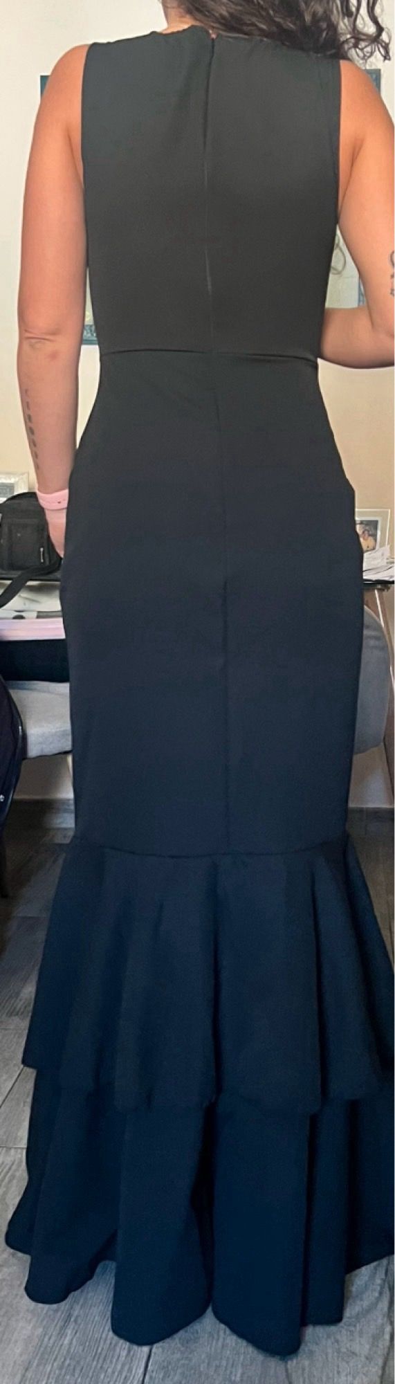 Vestido negro volantes flamenca