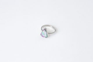 Anillo con Piedra Nacar Abulon Hecho a Mano Unico