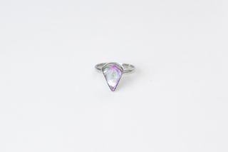 Anillo con Piedra Nacar Abulon Hecho a Mano Unico