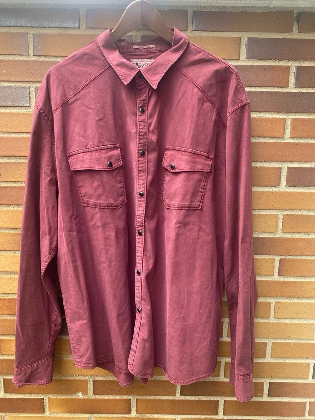 Camisa Lucky Brand burdeos - Talla 22