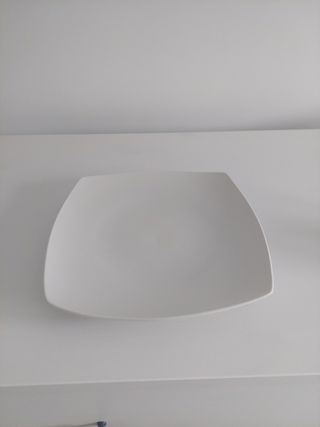 Vajilla blanca cuadrada - porcelana