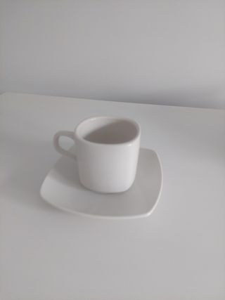 Vajilla blanca cuadrada - porcelana