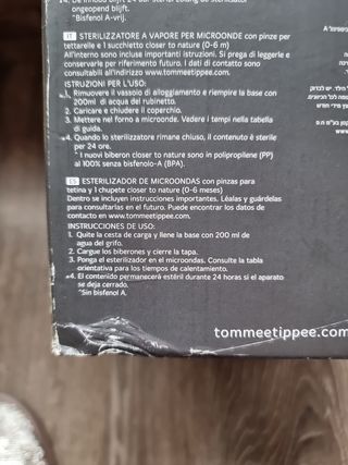 Esterilizador Biberones Tomme Tippee