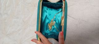 Bolso fiesta Teal Dorado