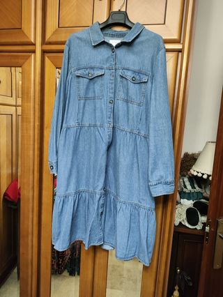 Vestido Vaquero Violeta by Mango - Talla XL