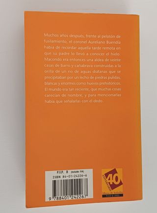 Libro Cien años de soledad García Márquez 1998
