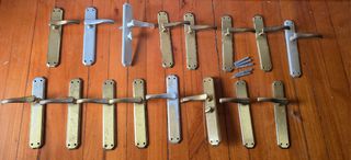 16 Manillas Latón Doradas