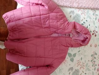 Chubasquero plumas ligero rosa