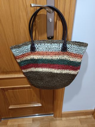 Bolsa rafia multicolor