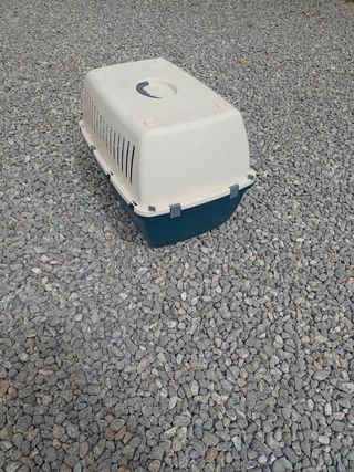 Transportín mascotas beige y verde