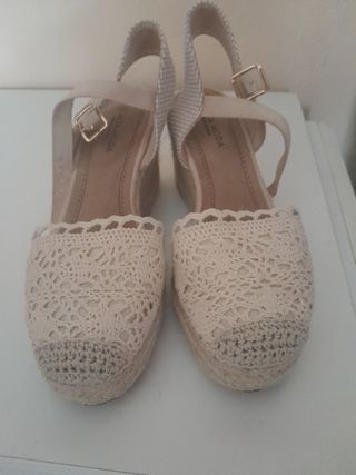 Alpargatas beige boho - como nuevas