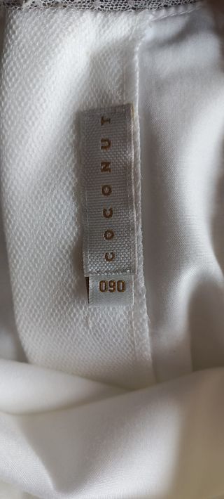 Vestido comunión niña blanco celeste