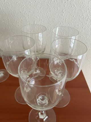 Lote cinco copas vintage talladas