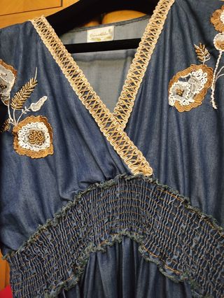 Vestido vaquero largo azul