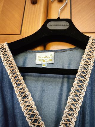 Vestido vaquero largo azul