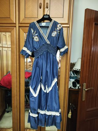 Vestido vaquero largo azul