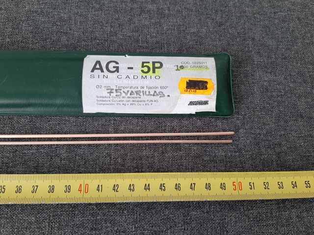 Varillas de plata para soldar al 5 % 1000 gramos