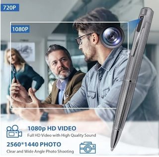 Cámara espía con bolígrafo, 64GB Bolígra