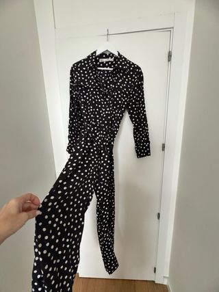 Vestido Zara lunares blanco y negro