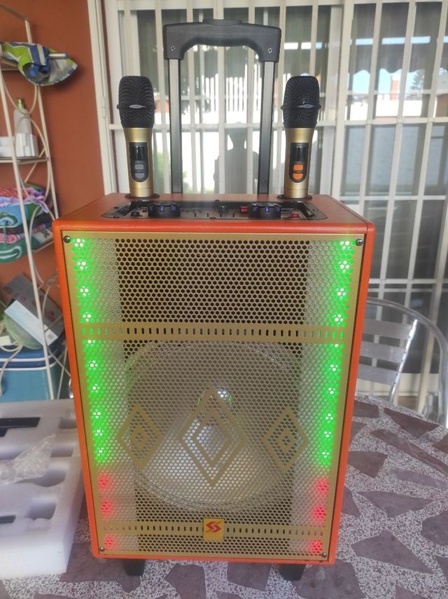 ALTAVOZ TROLLEY 3000W P.M.P.O. BOCINA 12 PULGADAS