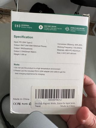 Cargador inalámbrico 3 en 1