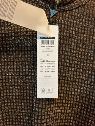 Blusa nueva Noisy May con brillo Talla 46