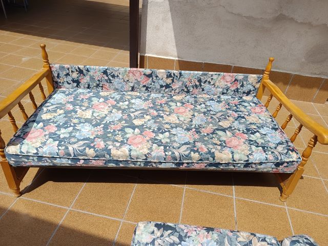 Sofá 3 plazas - Cama vintage se puede desarmar