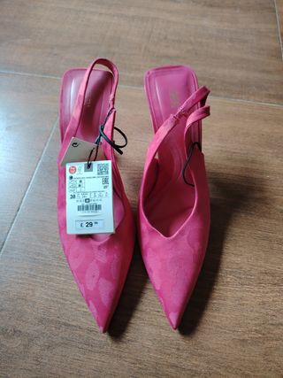 Tacones Zara rosa nuevos