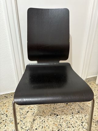 Juego de sillas para comedor negras