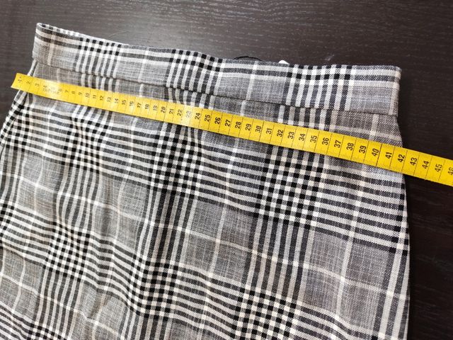 Saia cinzenta de padrão xadrez - Mango (Nova - XL)